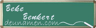 Beke Benkert Visitenkarte